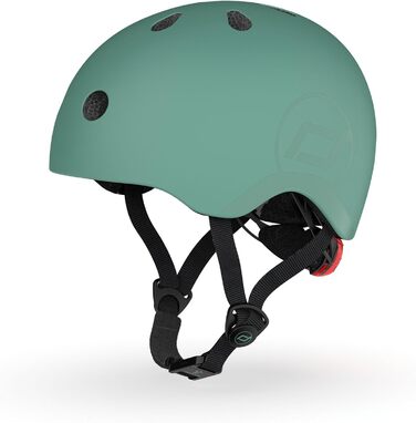 Дитячий шолом Scoot and Ride з регульованими ремінцями, матовим покриттям, розміри S/M, LED-ліхтарем і м’якою флісовою підкладкою для безпеки