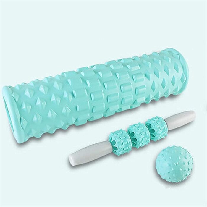 Піна роликова для спини LEDDP для масажу м'язів Tiffany-blue Set