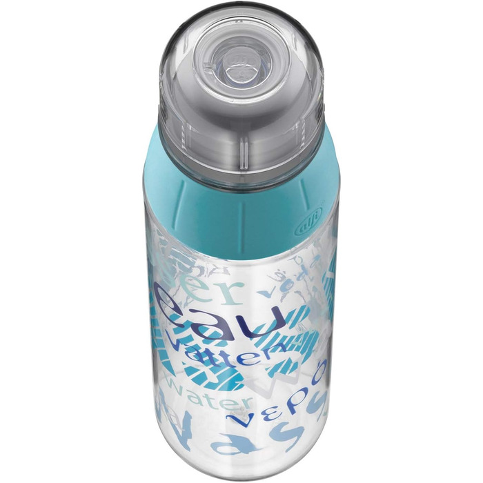 Пляшка для пиття alfi Tritan BPA Free, пляшка для води 700 мл, tritanBottle герметична, вугільна кислота, можна мити в посудомийній машині, 5495.110.070 пляшка для toGo, школи, спорту, піших прогулянок, відпочинку (вода блакитна)