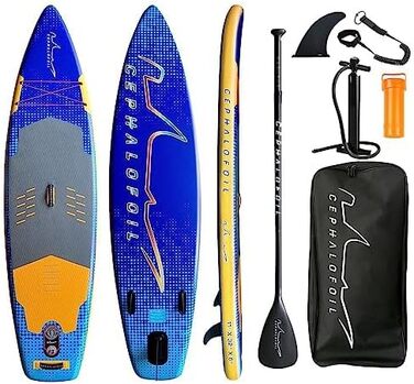 Надувна SUP-дошка для плавання Ocean Blue & Yellow 335x81x15 см