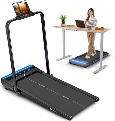 Бігова доріжка Sportstech sWalk Lite/Plus для дому, компактна, з ручним нахилом, до 12 км/год, LED, додаток, пульт