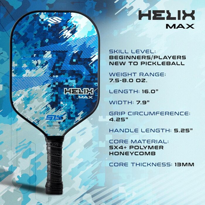 Карбон/скловолокно SLK Helix Pro 2024 камуфляжний Pickleball Paddle