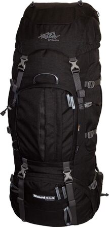 Рюкзак туристичний Tashev Outdoors Mount 100+20 л, чорний, з регуляцією об'єму, для жінок і чоловіків, з дощовиком, вироблено в ЄС