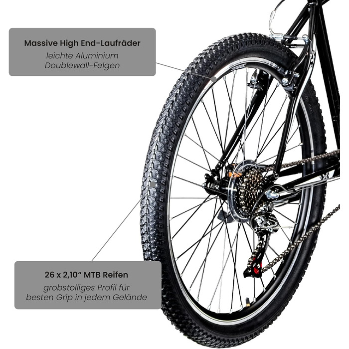 Hardtail V-Brake 46 см, 26