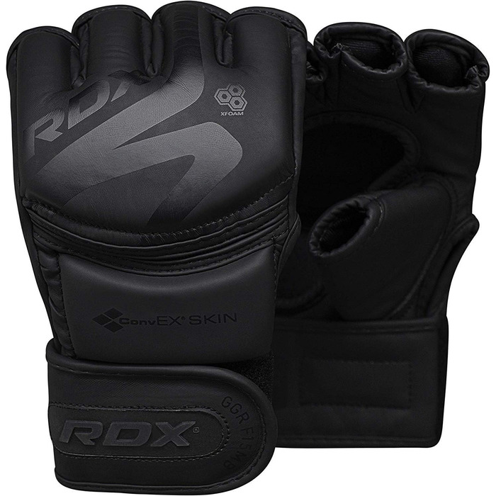 Рукавички RDX MMA M, Maya Hide Leather, м'які, матові чорні