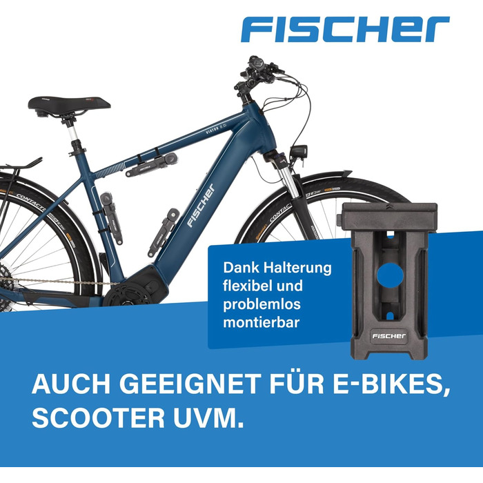 Велозамок складаний FISCHER 85852 з кріпленням і 2 ключами, чорний, 85 см