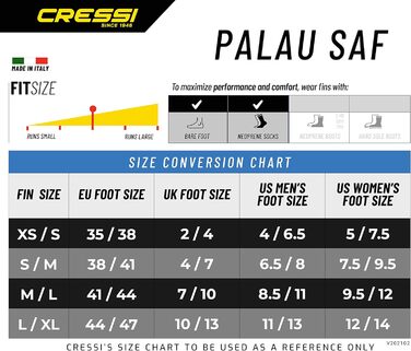 Регульовані короткі ласти Cressi Palau Saf для плавання та підводного плавання L-XL синій/світло-блакитний