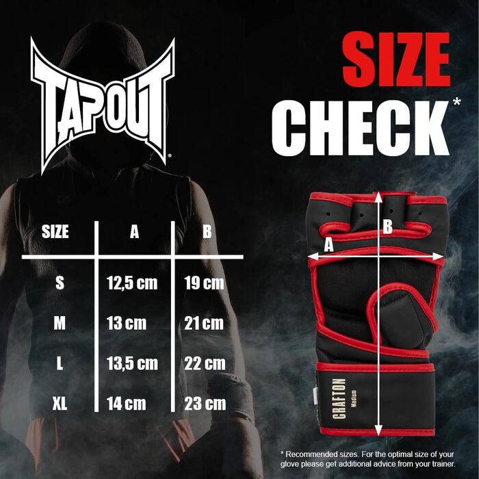 Рукавички для MMA Tapout Crafton Combat XL, шкіряні, для змішаних єдиноборств