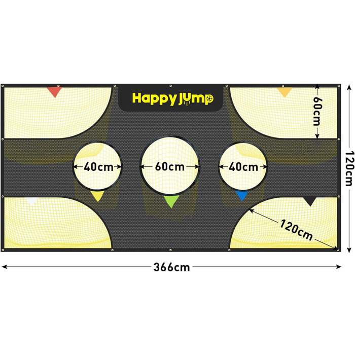 Сітка для воріт Happy Jump Soccer для дітей, тренування точності