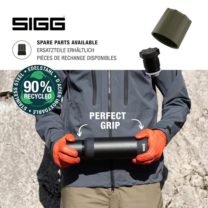 Термос SIGG Alpine Star 0.75 л – ізольована пляшка для напоїв, нержавіюча сталь 18/8, зелений, утримує тепло 20 годин, холод 72 години, для кемпінгу та подорожей, з чашкою, герметичний, без BPA