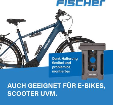 Велозамок складаний FISCHER PROTEC PLUS 85 см, 3 ключі, чорний, м'який матеріал, з пилозахистом