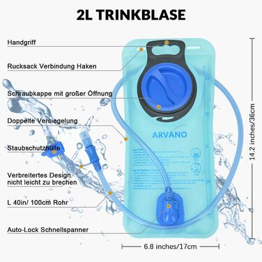 Рюкзак Arvano Hydration 2 л, легкий для велосипедистів і походів 15 л