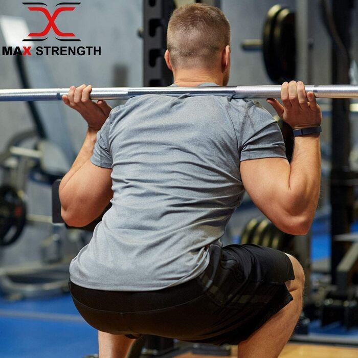 Штанга MAXSTRENGTH 122 см, хром, не ковзає, із пружинною застібкою