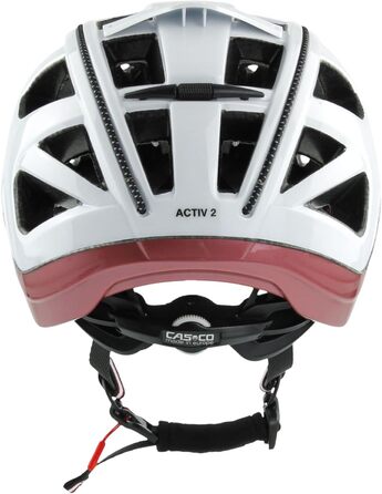 Велосипедний шолом Casco Active 2 для дорослих, розмір S (52-56 см), білий з рожевим, преміум якість