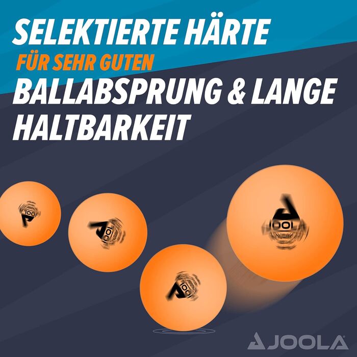 М'ячі для пінг-понгу JOOLA - тренувальні 3-зіркові м'ячі для настільного тенісу - Об'ємні м'ячі для пінг-понгу з регулюванням 40 мм - 12 упаковок кольорових м'ячиків для пінг-понгу, доступні з магнітним тримачем для м'ячів, кріпляться до столу для пінг-по