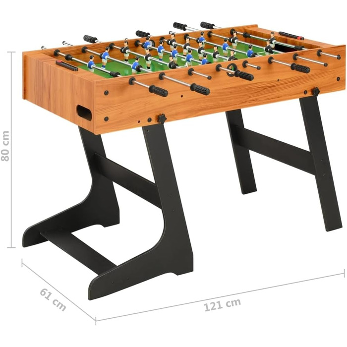 Складаний стіл для настільного футболу з підстаканником, 12680см, світло-коричневий