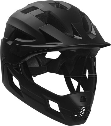 Шолом дитячий Fullface MTB, BMX, Скейт Знімний захист підборіддя M 54-57 см