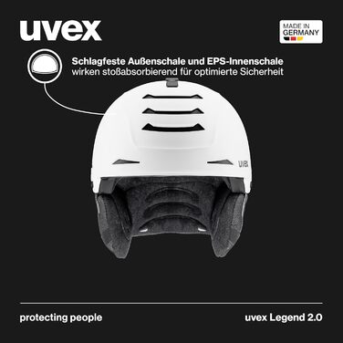 Шолом uvex Legend 2.0 - Унісекс - Регул. розміру - Вентиляція 59-62 см