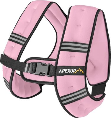 Жилет-обважнювач APEXUP 2,7 кг з відбивними смугами, рожевий, для чоловіків і жінок, для силових тренувань і бігу