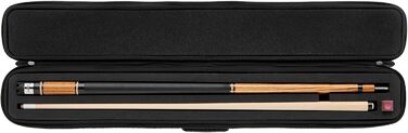 Сумка для більярду Cue Bag Casemaster Parallax 600D Oxford важка поліестерова тканина та м'яка внутрішня частина, для 1 повного кия з 2 частин (1 приклад/1 стрижень) (чорний з чорною кромкою)