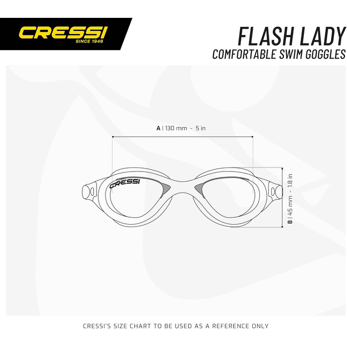 Окуляри для плавання Cressi Lady Flash прозорі/фіолетові, один розмір