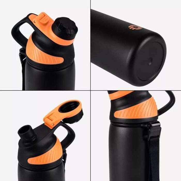 Термобутилка Fjbottle з нержавіючої сталі, 600/800/1000 мл, ізольована, вакуумна, з магнітною кришкою, BPA-free, для спорту, роботи та подорожей, для гарячих і холодних напоїв