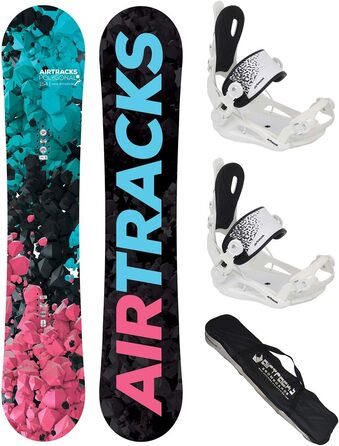 Жіночий комплект сноуборду Airtracks/Polygonal Lady Snowboard aster Fastec W SB Bag / 138 144 148 154 / см (Довжина дошки 138 см, кріплення M)