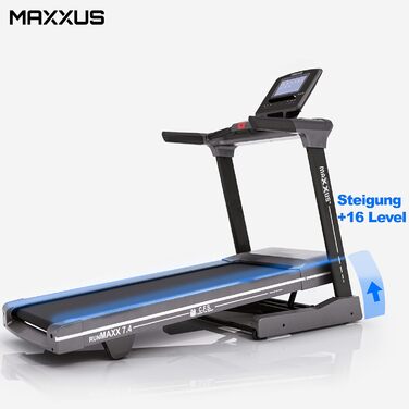 Бігова доріжка MAXXUS RunMaxx 7.4 - 20 км/год, 3 к.с., велика поверхня, сенсор, APP