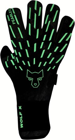 Воротарські рукавички FEARLESS GOALKEEPERS Wolf X – дихаючі, з антиковзким покриттям, негативний крій, відчуття другої шкіри, для дорослих і дітей