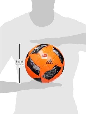 Футбольний м'яч adidas DFL Winter, розмір 5, помаранчево-синій-чорний