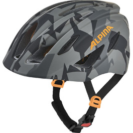 Велосипедний шолом Alpina PICO Flash Black-CAMO ORANGE Gloss, глянцевий, захисний, для дорослих
