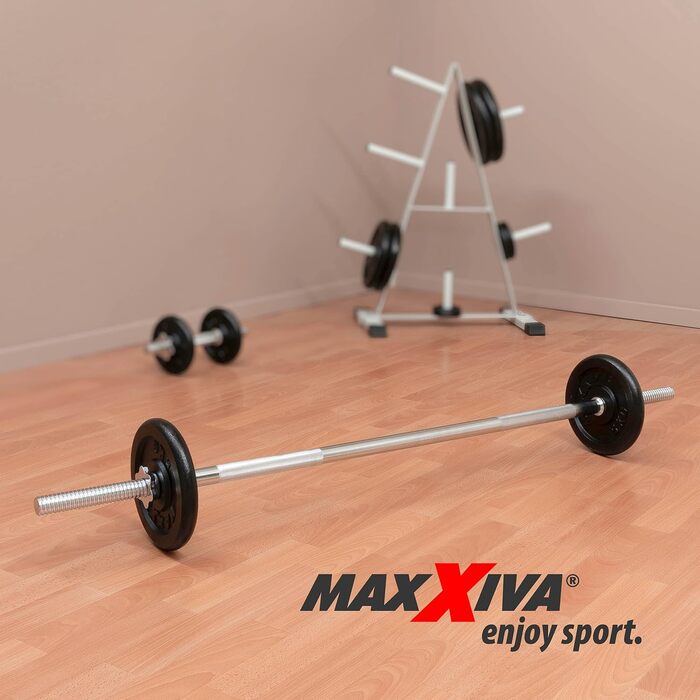 Штанга MAXXIVA 140 см, замок зірка, вантаж. до 150 кг