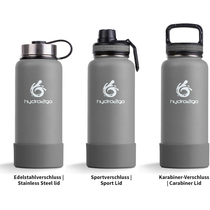 Термос X-AlpsBottle, 950 мл, кам'яний сірий, 2go