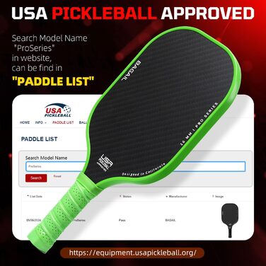 Набір BAGAIL Pickleball, легкий і амортизуючий, для початківців, ін/вул