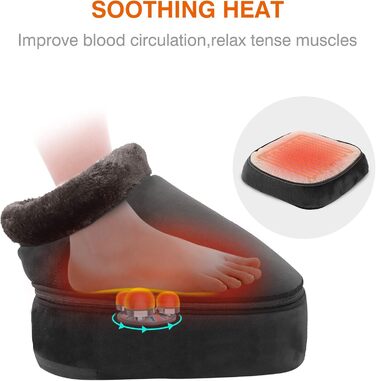 Масажер Snailax Shiatsu 2-в-1 для ніг/спини з теплом