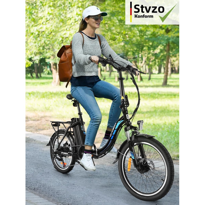 Електровелосипед  KAISDA E-Bike 20" 250W 36V 13Ah, 7-шв., до 100 км, білий