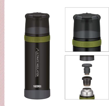 Пляшка для напоїв Thermos Mountain 0,9 л, нерж. сталь, 24 год. гарячого/холодного