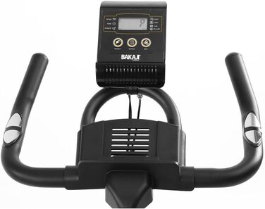 Велотренажер BAKAJI Спінінг велосипед з РК-дисплеєм і Bluetooth з додатком Fitness Connection, Велосипед, Тренування, Тренажерний зал з м'яким сидінням, Регульований, Чудово підходить для кардіо, Ноги, Живіт, Стегна