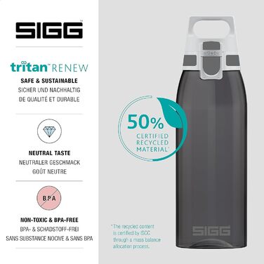 Пляшка SIGG Tritan 1 л - газована, без BPA, можна мити в посудомийці