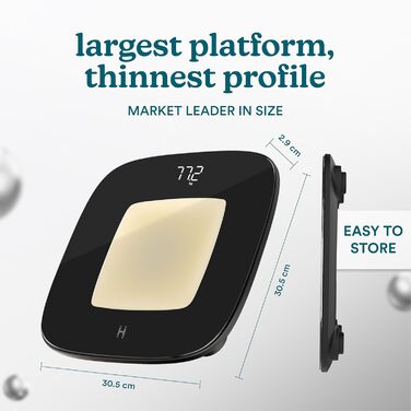 Електронна вага HoMedics glo з нічником, сенсором руху, з екологічного пластику, точне вимірювання ваги, скляна поверхня