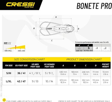 Плавці Cressi Bonete чорний/помаранчевий L/XL ЄС 42/47