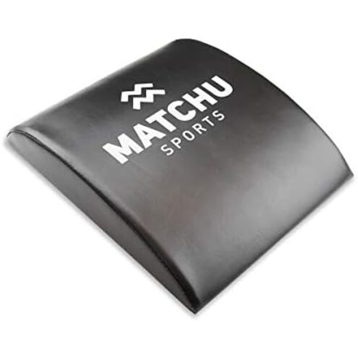 Мат для преса MATCHU, підтримка попереку, антиковзкий, 36x30x7 см, 500 г, піна/штучна шкіра, чорний/білий