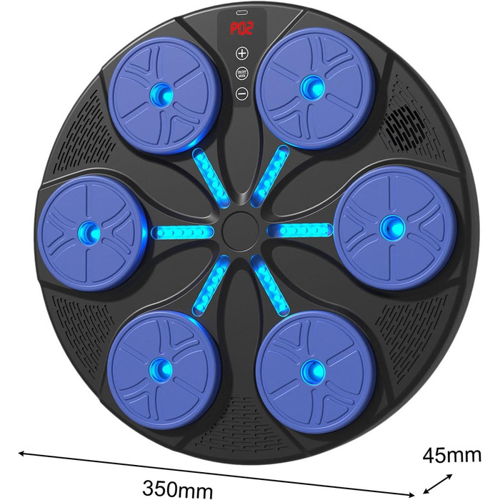 Боксерська машина Baoblaze з Bluetooth, 8 режимів, освітлення, синя