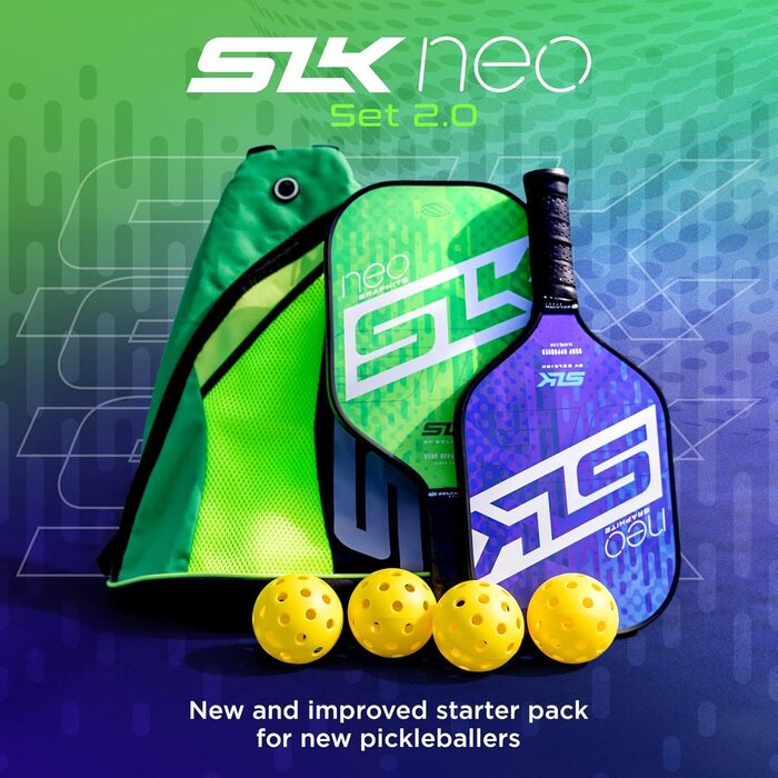 Ракетки SLK NEO 2.0 Pickleball, графіт, SX4 Core, SpinFlex, США Дизайн