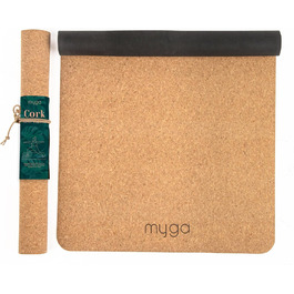 Килимок для йоги Myga Cork Не ковзає 2мм 183x66см