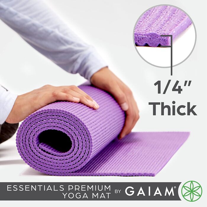 Килимок для йоги Gaiam Essentials зі стропом, 183x60,6 см