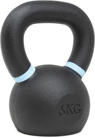 Гиря чавунна Strength Shop з ергономічною ручкою, 4-64 кг, надміцна, з кольоровим маркуванням ваги та порошковим покриттям, для функціонального тренування тіла