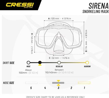 Маска для підводного плавання Sirena Snorkel Iceland 2.0, One Size, унісекс чорний/чорний, 2.0 -