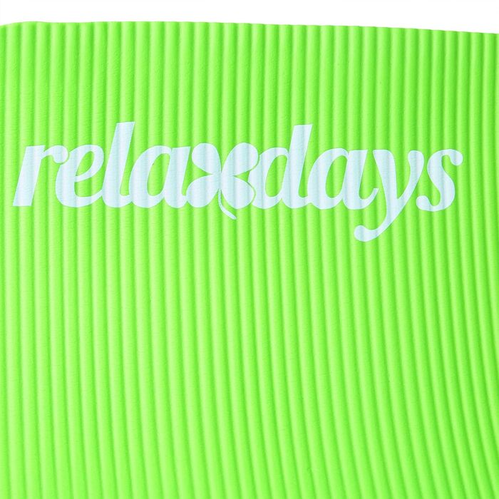 Килимок для йоги Relaxdays, товщиною 1 см, для пілатесу, фітнесу, легкий на суглоби, з ременем для перенесення, гімнастичний килимок 60 х 180 см (Зелений, Білий)