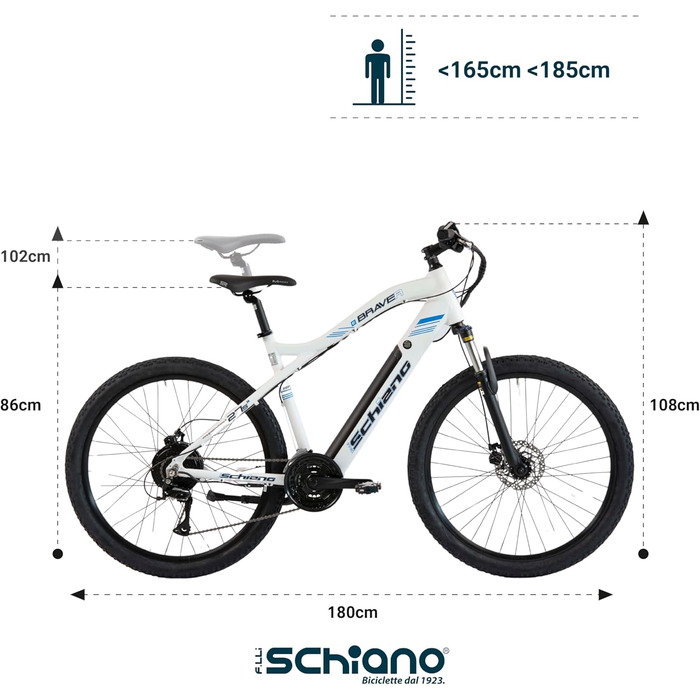 Електровелосипед  Унісекс e-MTB 250Вт 24 швидк. 27,5"